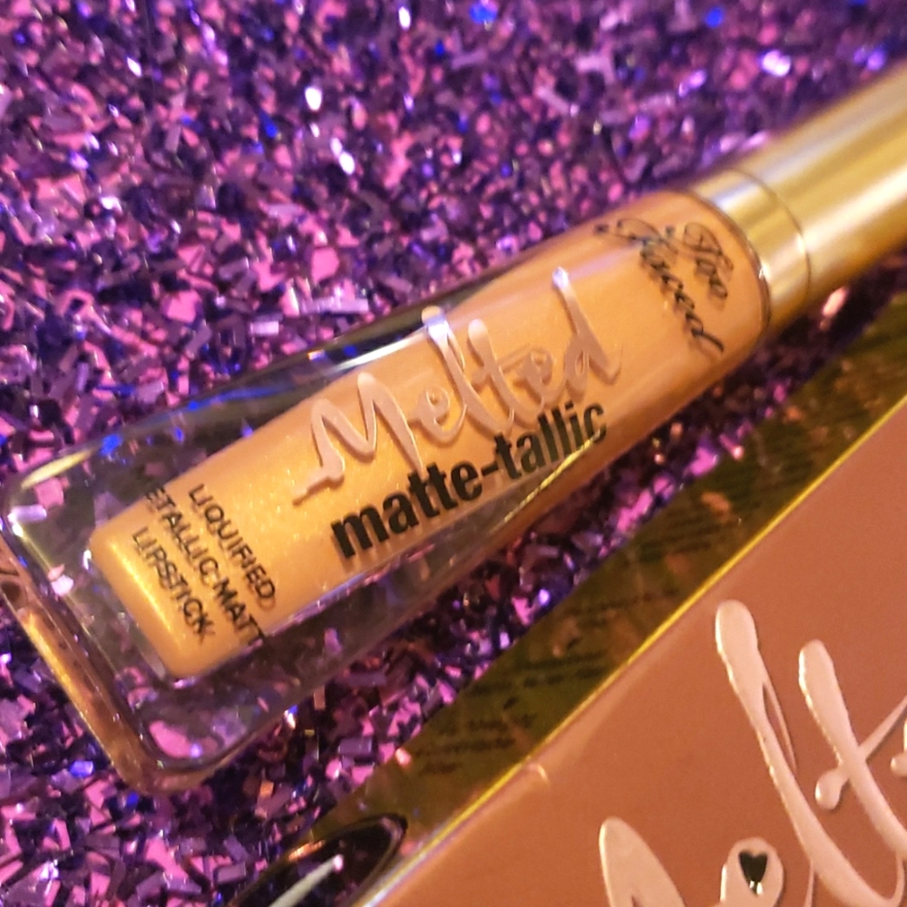 🌟HP🌟❇️🧚‍♀️FAKING IT Too Faced DISCONTINUED Melted Metallic Lip NWT